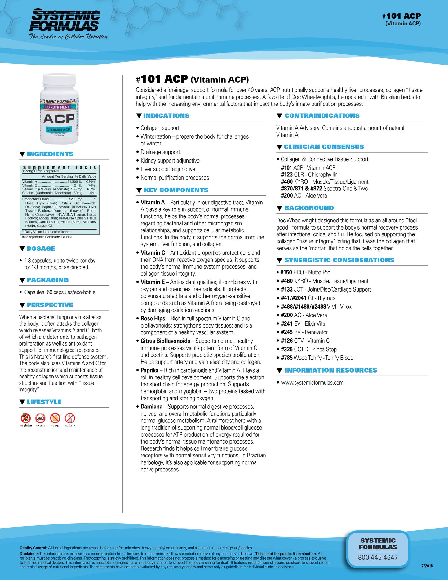 ACP Vitamin ACP Systemic Formulas