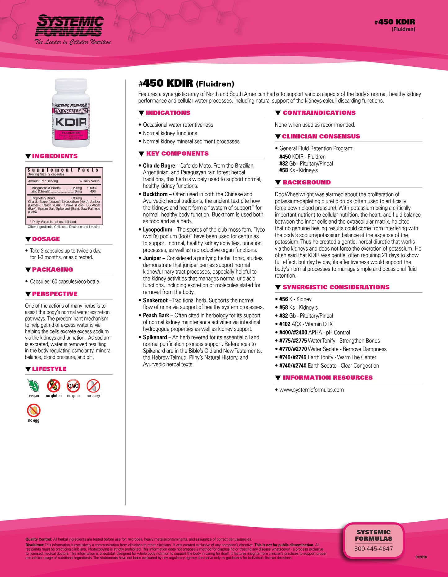 KDIR Fluidren Systemic Formulas