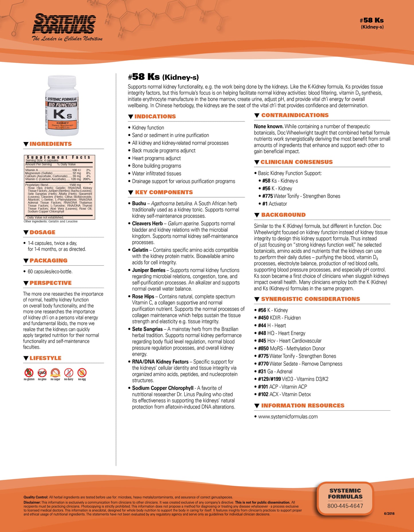 Ks Kidney S Systemic Formulas