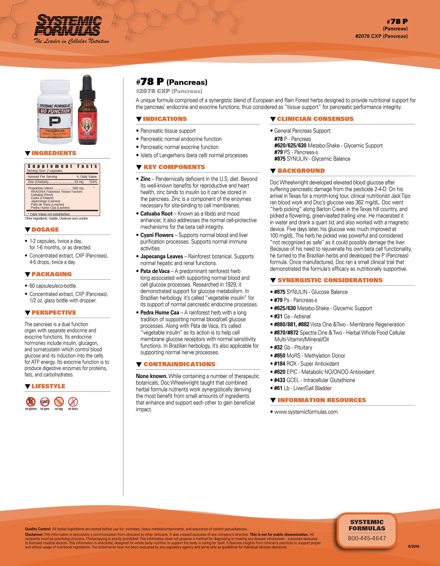 P Pancreas #60caps Systemic