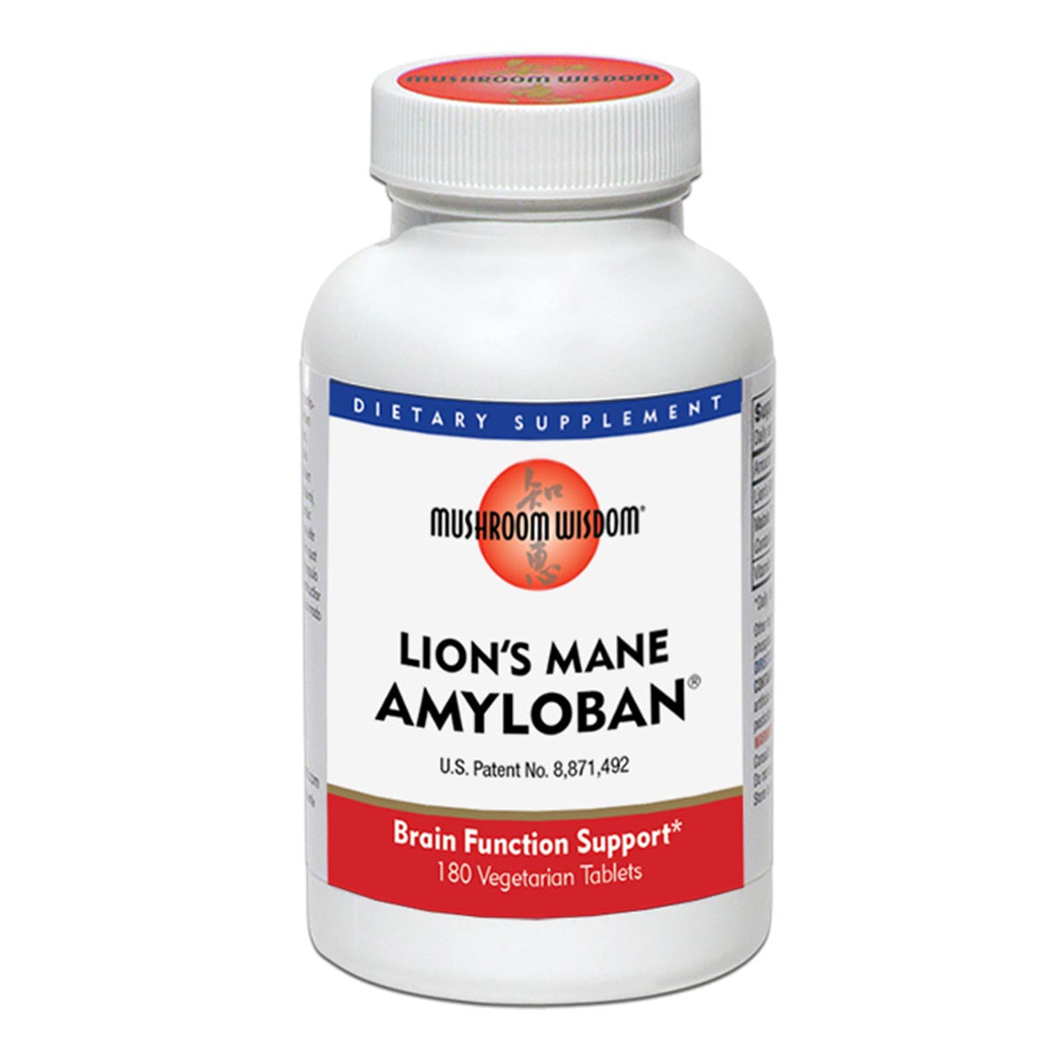 Lion's Mane Amyloban 650mg #180tabs Mushroom Wisdom