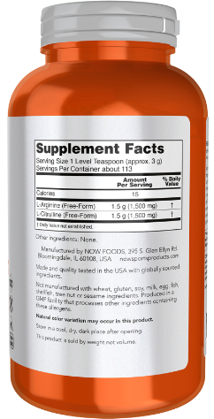 Arginine & Citrulline Powder NOW