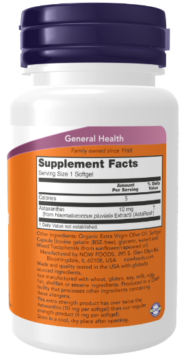 Astaxanthin 10mg #30gels NOW