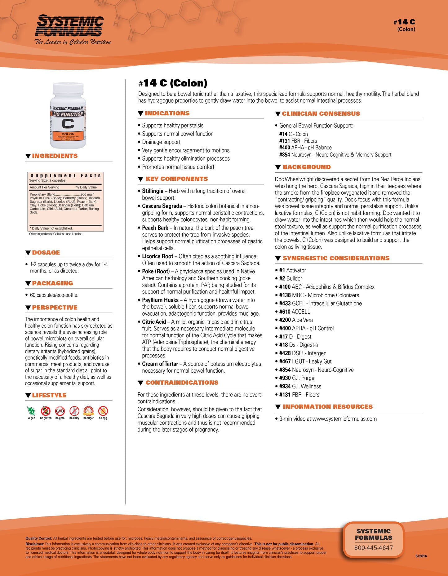 C Colon Systemic Formulas