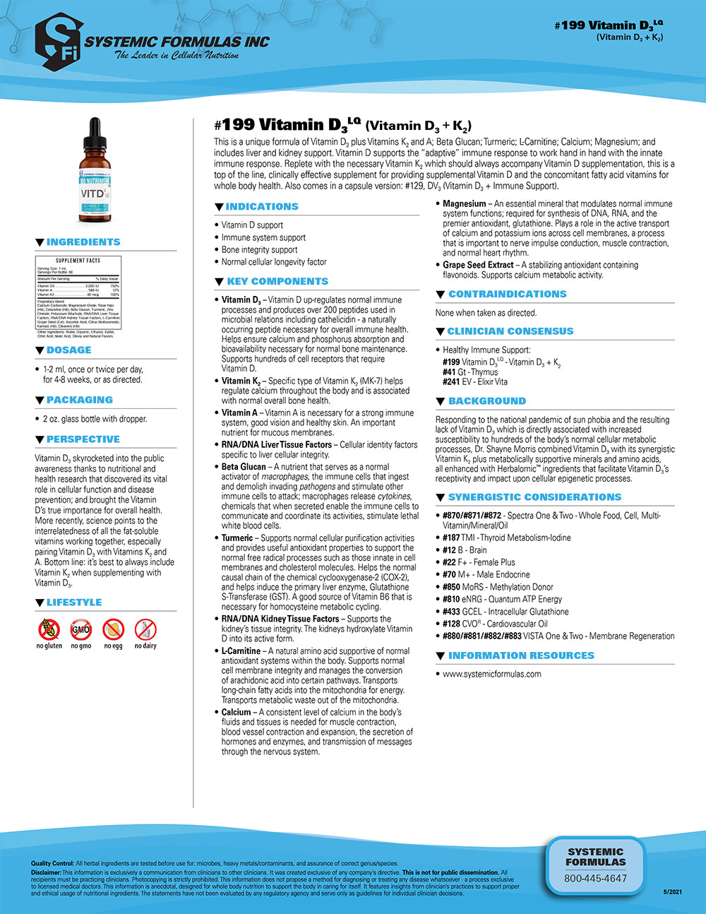 Vitamin D3+K2 2oz Systemic