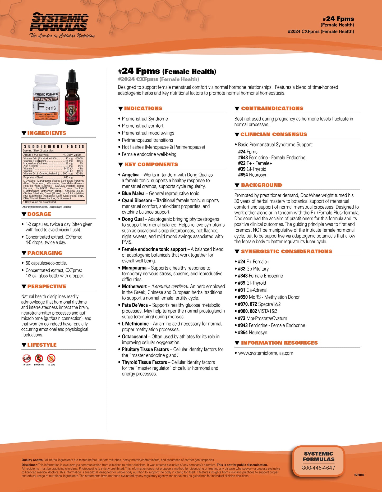 Fpms Female Health Systemic Formulas