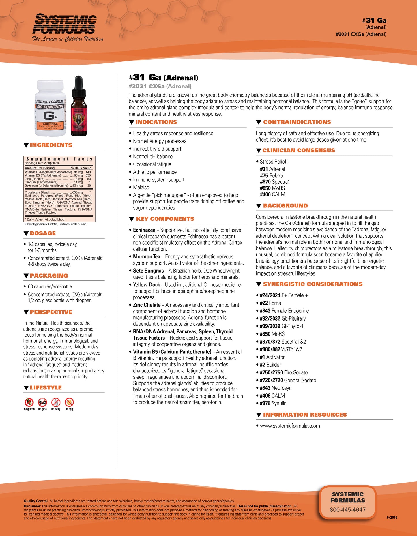 Ga Adrenal Systemic Formulas