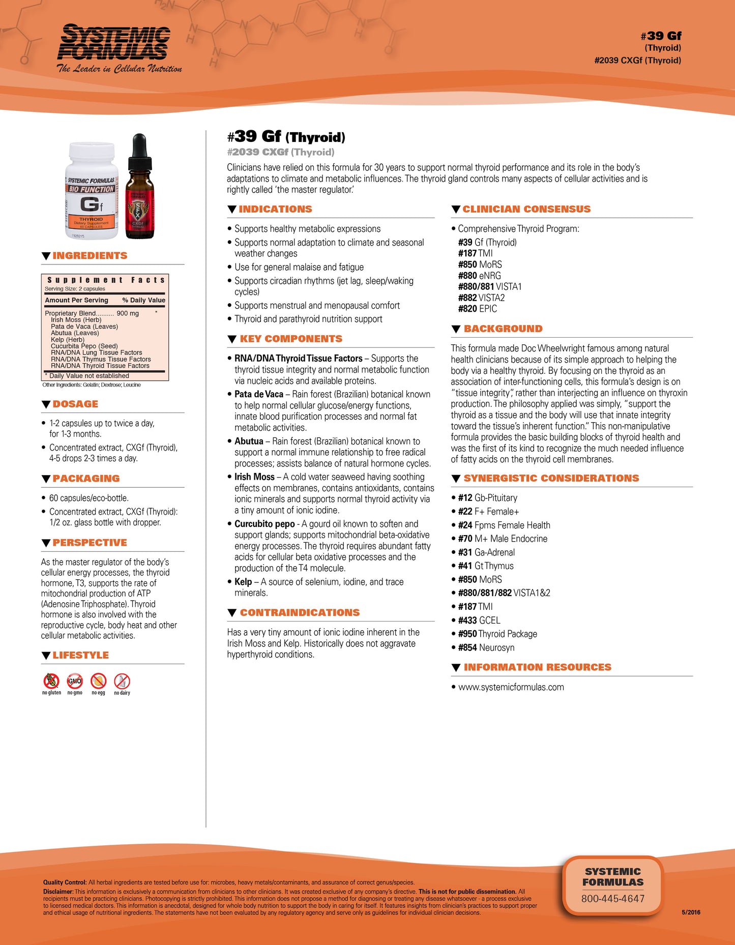 Gf Thyroid Systemic Formulas