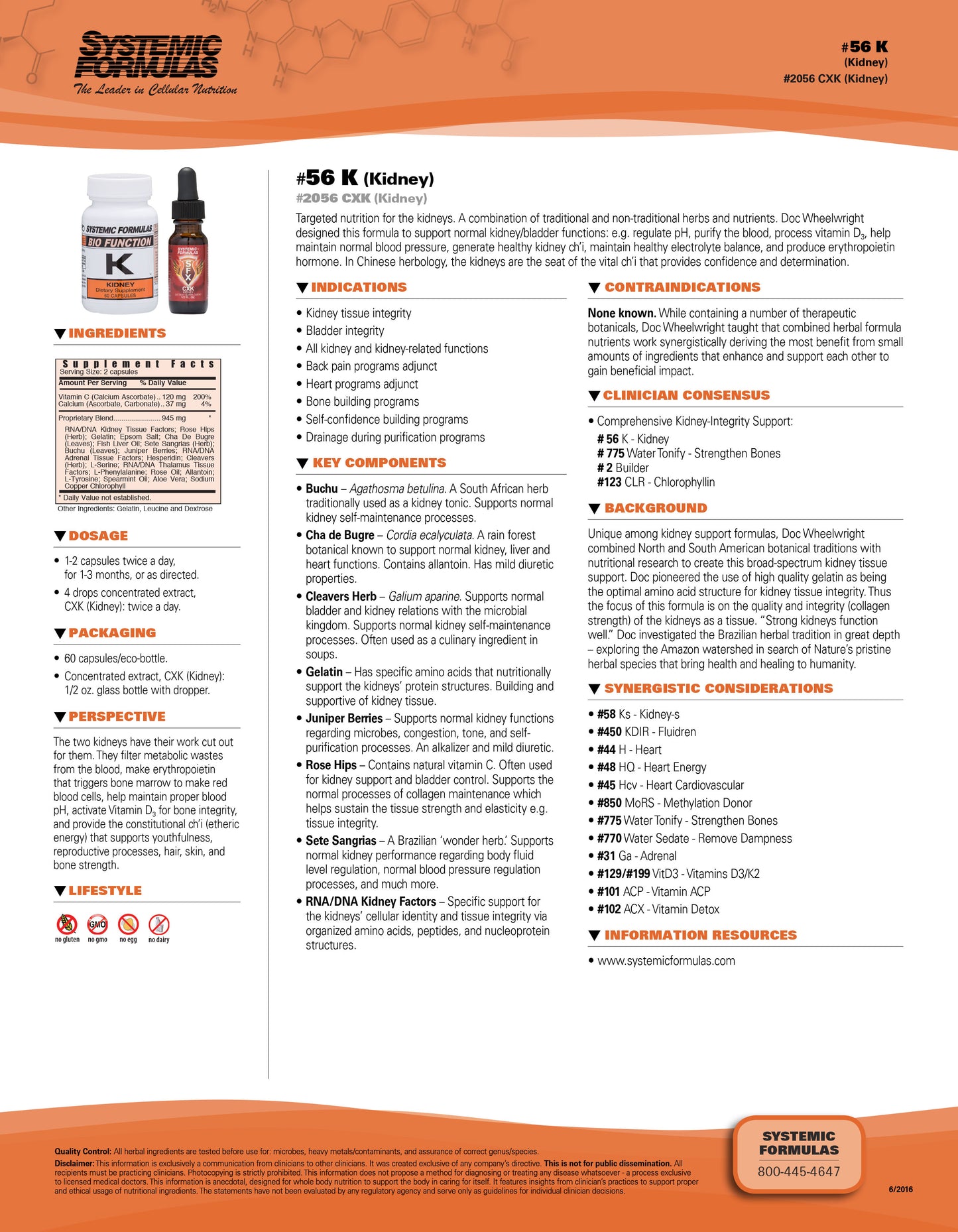 K Kidney Systemic Formulas