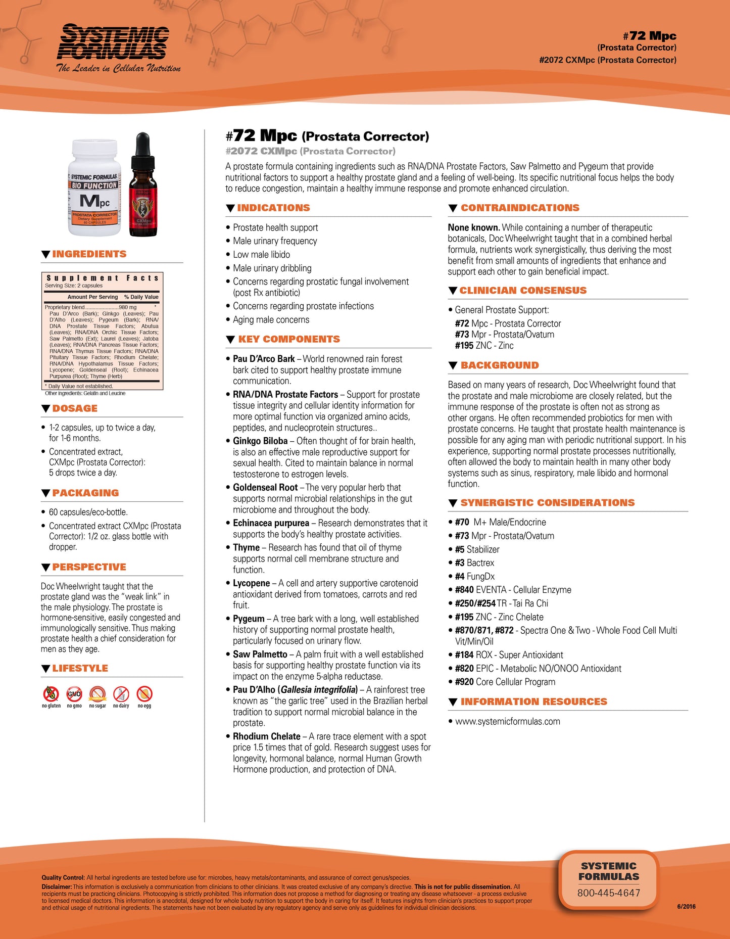 Mpc Prostata Corrector Systemic Formulas