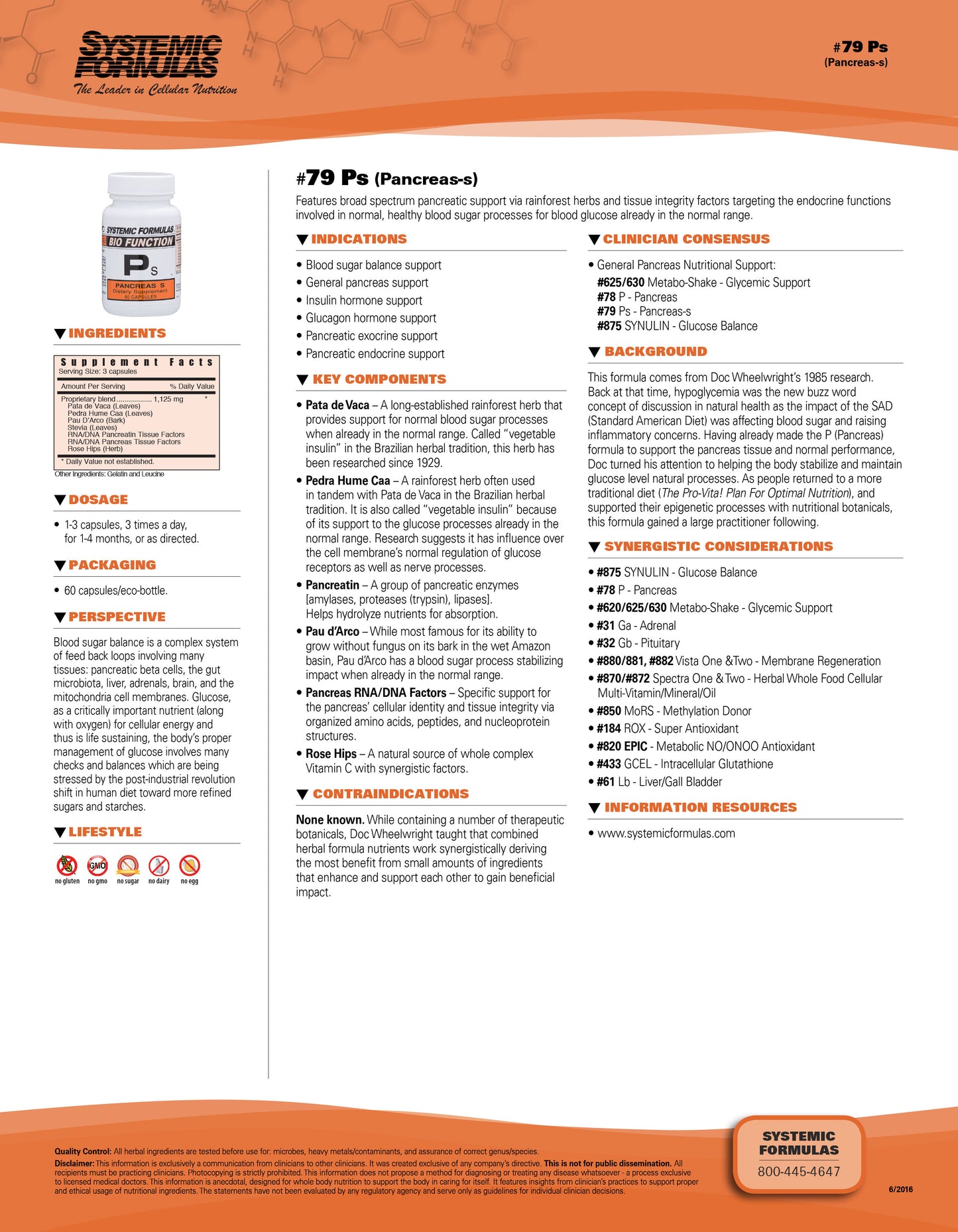 Ps Pancreas S Systemic Formulas