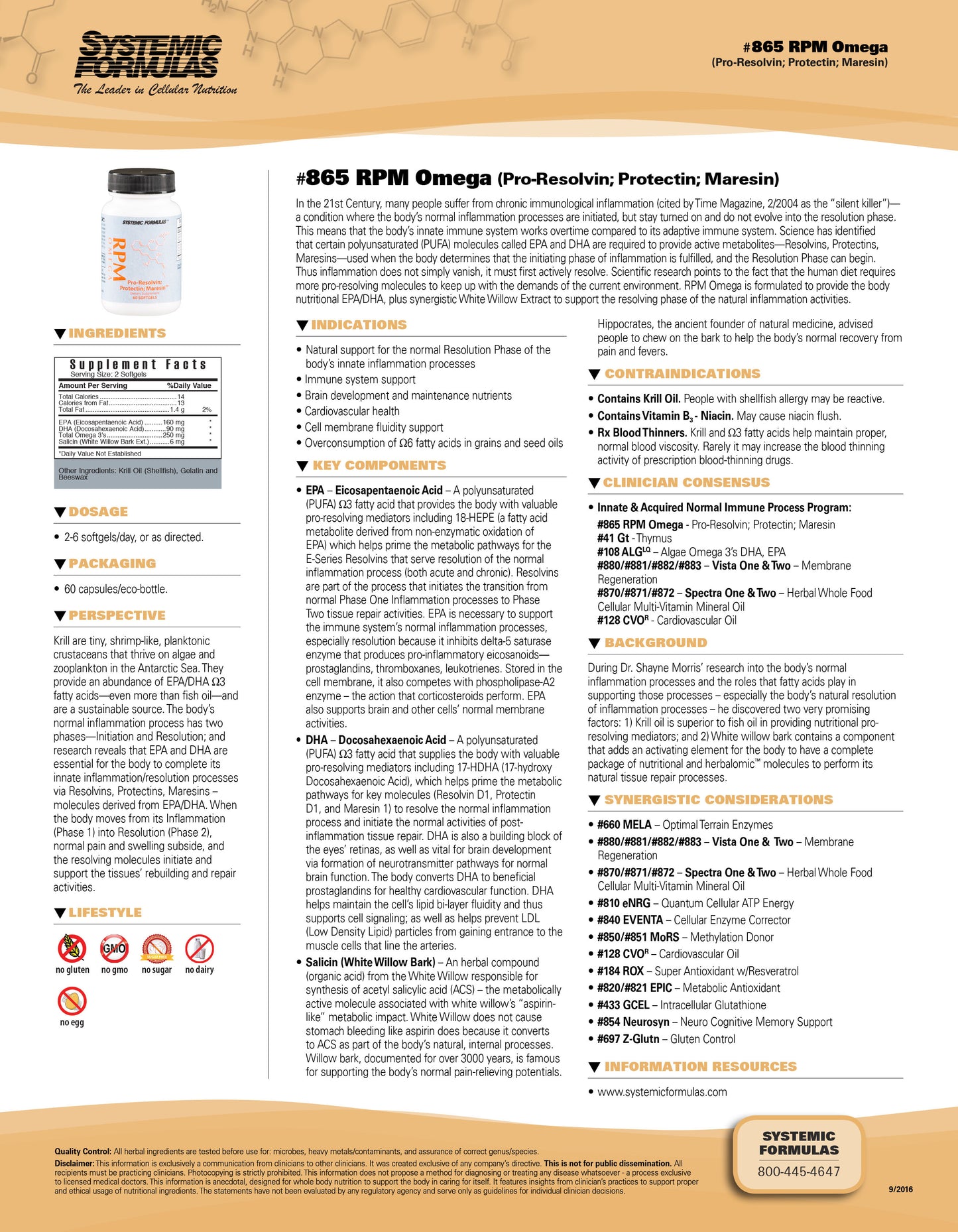 RPM Omega Systemic Formulas