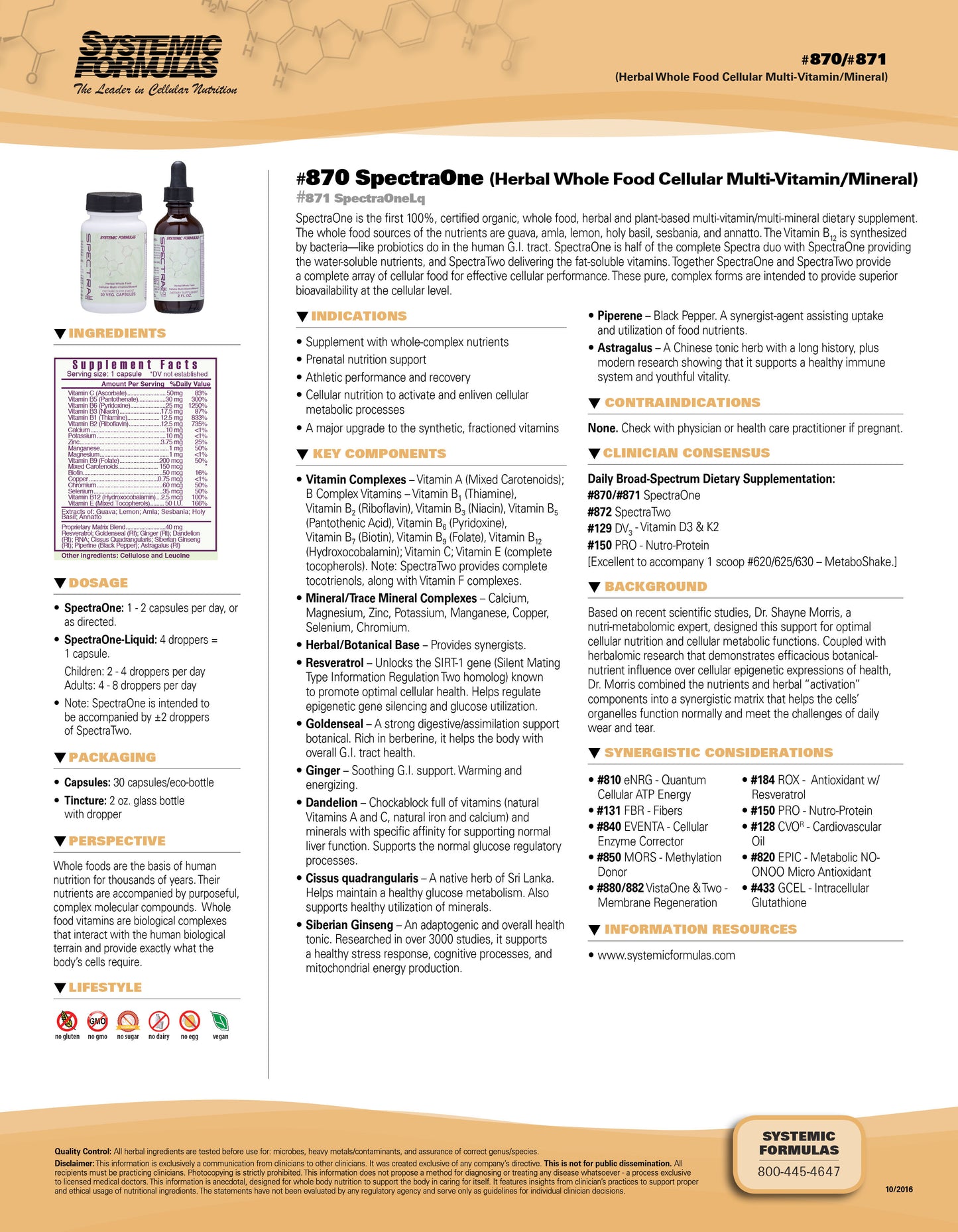 Spectra ONE 1oz Systemic