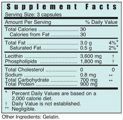 LEV Lecithin 1200 mg Systemic Formulas