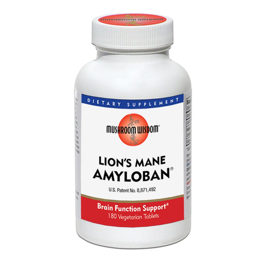 Lion's Mane Amyloban 650mg #180tabs Mushroom Wisdom