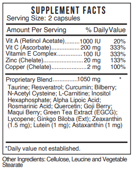 NEUROVISION Neuro Optical Immune Support #60caps Systemic