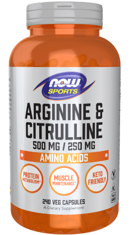 Arginine & Citrulline 500mg/250mg #240caps NOW