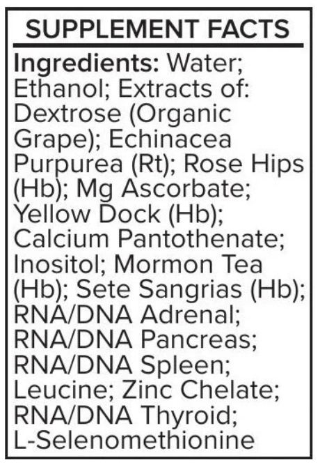 CXGa Adrenal Systemic Formulas