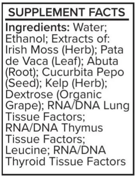 CXGf Thyroid Systemic Formulas