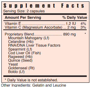 CXL Liver Systemic Formulas