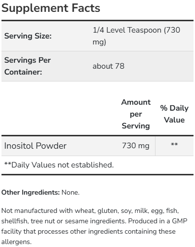 Inositol Powder 4oz NOW