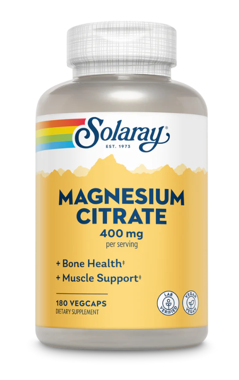 Magnesium Citrate 400mg #180caps Solaray