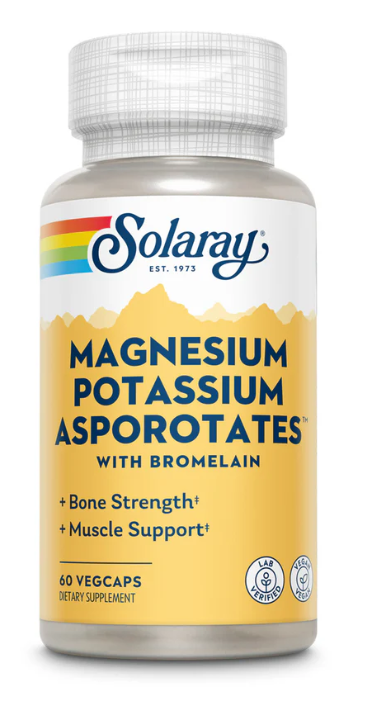 Magnesium Potassium Asporotates #120caps Solaray