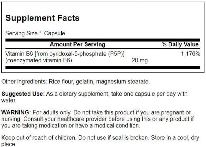 P5P 20mg Swanson