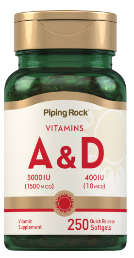 Vitamins A&D 5000IU Piping Rock