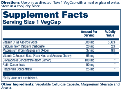 Vitamin C with Bioflavonoid 500mg Solaray